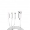 CABLE 3X1 ECOPOWER EP-6051 / USB A TIPO C - V8 - IPHONE