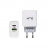 CARGADOR HYE HYEC9+ TURBO USB+USB-C / 3.0 / 20W
