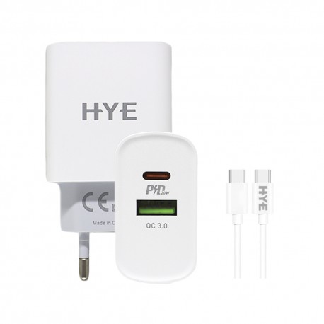 CARGADOR HYE HYEC9C+ TURBO USB+USB-C / 3.0 / 20W