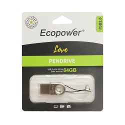 PEN DRIVE ECOPOWER 64GB LOVE USB 2.0