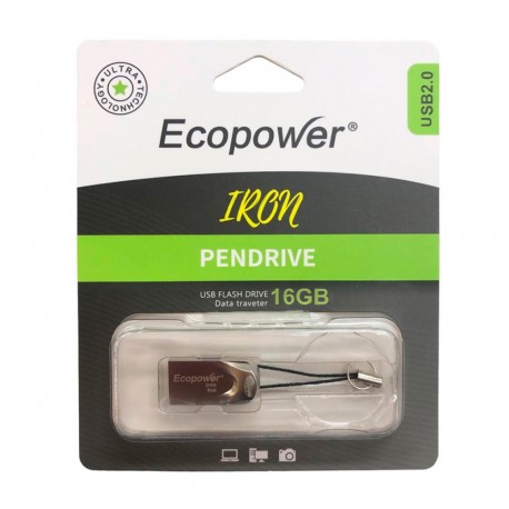 PEN DRIVE ECOPOWER 16GB IRON USB 2.0