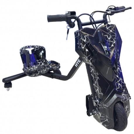 TRICICLO ELECTRICO HYE-TR02 8.5" - BLACK WHITE LIGHTNING