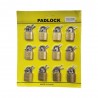 CANDADO CARTELA 25MM - 12 PCS