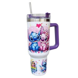 VASO TERMICO STITCH BRANCO - 1200ML