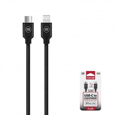 CABLE MAXELL BRCLITB-2M - USB-C / LIGHTNING - 2M
