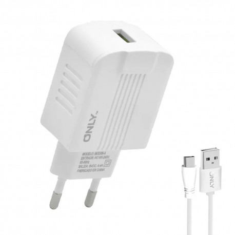 CAR ONLY (TURBO)1USB/TIPO C/6A /2V/WHI