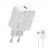CARGADOR ONLY MOD06 (TURBO) 1 USB/TIPO C / 6A / BIVOLT - BLANCO
