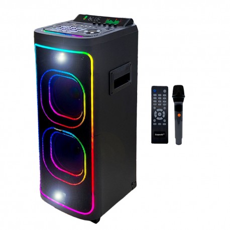 SPEAKER ECOPOWER EP-1925 - BLUETOOTH - 2 MICROFONE SEM FIO - 12 POLEGADAS