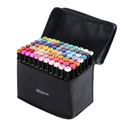 KIT DE PINCELES PERMANENTES DOBLE PUNTA - 36 PCS