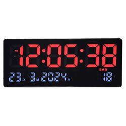 RELOJ DE PARED JH-3609 / ELECTRICO / TEMP / GRANDE