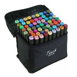 KIT DE PINCELES PERMANENTES DOBLE PUNTA TOUCH - 60 PCS