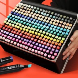 KIT DE CANETAS PERMANENTE DUAS PONTAS TOUCH - 204 PCS