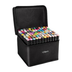 KIT DE CANETAS PERMANENTE DUAS PONTAS TOUCH - 120 PCS