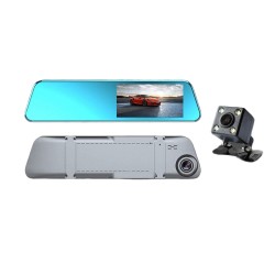 ESPEJO RETROVISOR DVR GRABADOR ECOPOWER EP-8772 - 2 CAMARAS