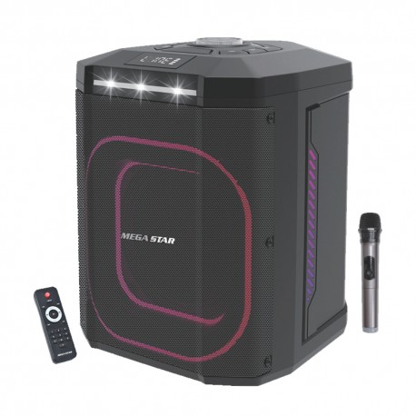 SPEAKER MEGASTAR HYJ802BT 8"/ USB / BLT / 1 MIC / A BATERIA RECARREGAVEL