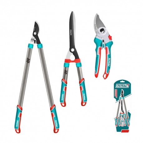 JUEGO DE TIJERAS DE PODAR TOTAL THT156033 - 3 PCS