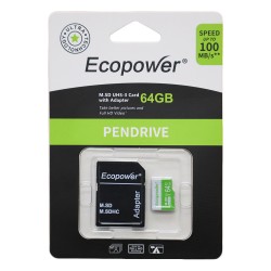MEMORIA CLASE 10 MICRO SD ECOPOWER 64GB 100MB/S