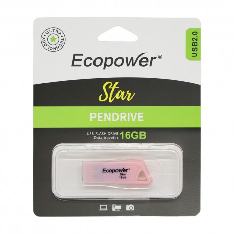 PEN DRIVE ECOPOWER 16GB STAR USB 2.0