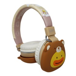 FONE DE OUVIDO LUO LU-994 - BLT - LED - URSO/MARROM