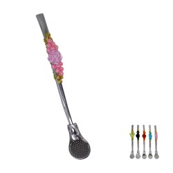 BOMBILLA PARA COPO MATERO (FLOR )