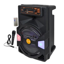 SPEAKER PARTY KANDEXS YE-801 - 8" - BLT - AUX - MIC C/ FIO