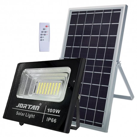 REFLETOR LED JORTAN JT-BJ100W - PAINEL SOLAR