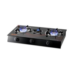 COCINA A GAS VIDRIO - RAF R.8052 - 3 BOCAS
