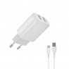 CARGADOR HYE EU02C / FUENTE + CABLE USB-C