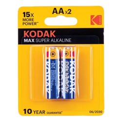 PILHA ALKALINA KODAK - AA - 2 PCS