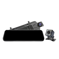 CAMARA PARA AUTO - ESPEJO RETROVISOR DVR GRABADOR ECOPOWER EP-8777 - 2 CAMARAS