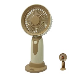 MINI VENTILADOR HK59-15 - 3 VELOCIDADES - BATERIA RECARGABLE