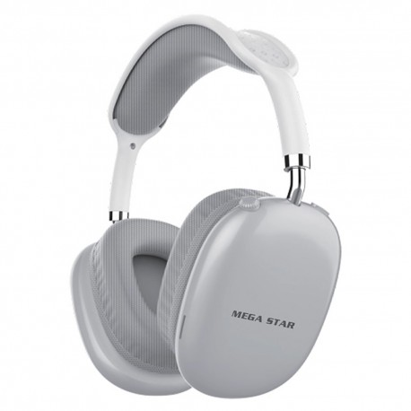 AURICULAR MEGASTAR HPV04BTS - BLUETOOTH - PLATA/BLANCO