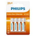 PILA ALCALINA PHILIPS ZINC R6L4B/70 - AA*4 PCS