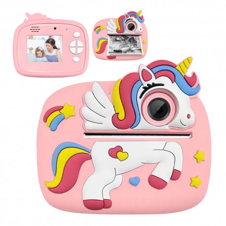 CAMERA INFANTIL COM IMPRESORA LUO LU-SY21 - ROSA
