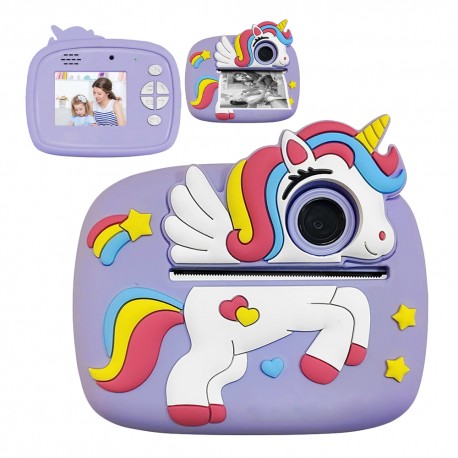 CAMERA INFANTIL COM IMPRESORA LUO LU-SY21 - LILAS