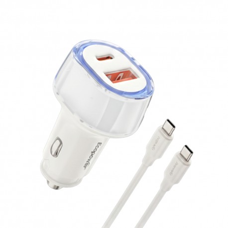 CARGADOR PARA AUTO 12V ECOPOWER EP-7204 - 48W/USB/TC
