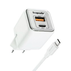 CARREGADOR ECOPOWER EP-7202 - TYPE-C /3.0A/25W