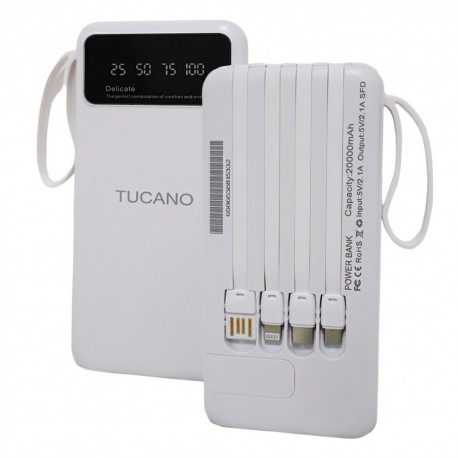 BATERIA AUXILIAR TUCANO TC-02 - 20000MAH - BLANCO