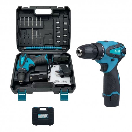 KIT DE HERRAMIENTAS - TALADRO LUO LU-DG06 - RECARGABLE
