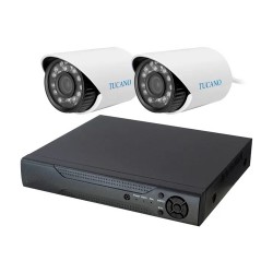 DVR TUCANO KIT 4 CH - 2 CAMARAS - K02