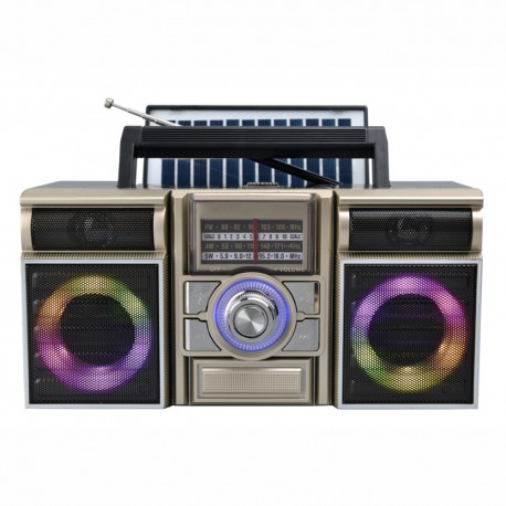 RADIO MEGASTAR CX-1000BT AM/FM/SOLAR - DOURADO