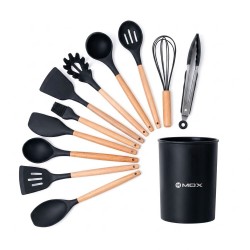 KIT DE UTENSILIOS COZINHA SILICONE - MOX MO-KUS111 - 12 PCS