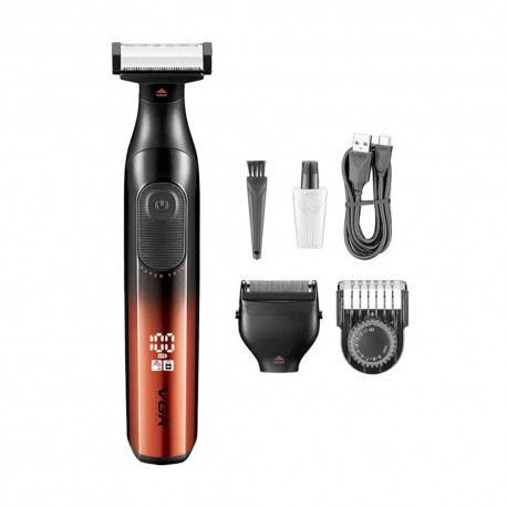MAQUINA VGR V-361 BARBA/CORPORAL - LCD - PRETO