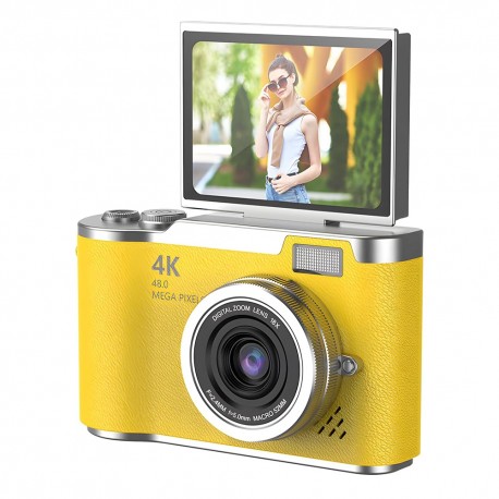 CAMERA DIGITAL LK-007 - 180ø - 8X - 2.4" - AMARELO