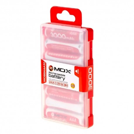 PILHA RECARREGAVEL MOX AAA*8 - 3000MAH