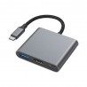 HUB ADAPTADOR TYPE-C SATE A-HUBC56 - 3 EN 1 - 100W