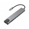 HUB ADAPTADOR TYPE-C SATE A-HUBC54 - 8 IN 1 - 100W