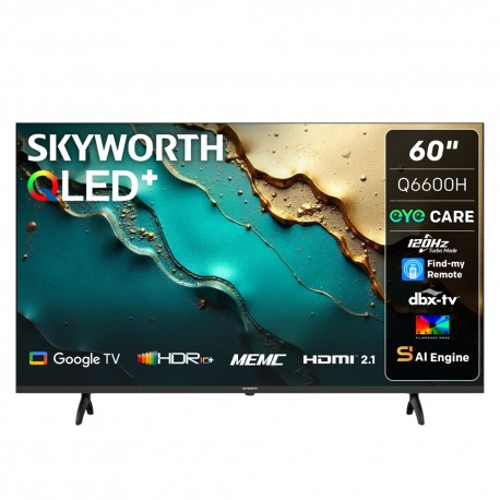 TELEVISOR 60'' SMART LED SKYWORTH 60G6600H - GOOGLE TV/WF/DGT