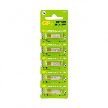 PILA ALCALINA 27A GPX CART - 5 PCS