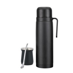 TERMO CON GUAMPA SUNLIGHT 12809 - 1L - NEGRO
